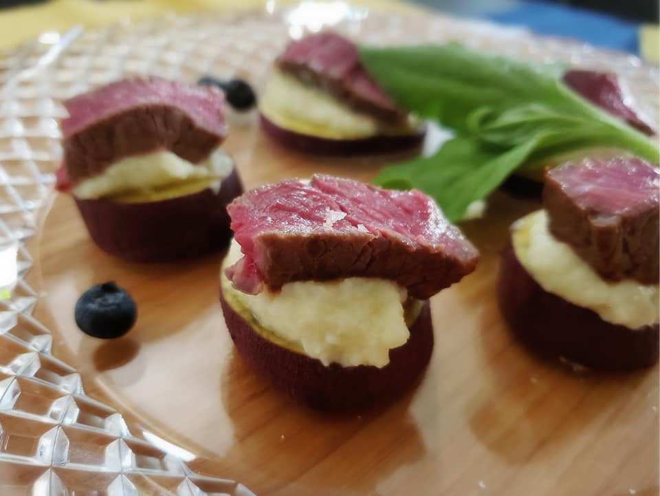 ミニステーキのスイートポテトカナッペ～geefee～